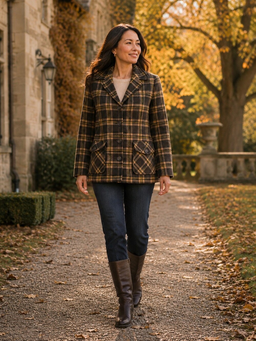 Highland Queen 100% Virgin Wool Plaid Blazer Made in Canada M